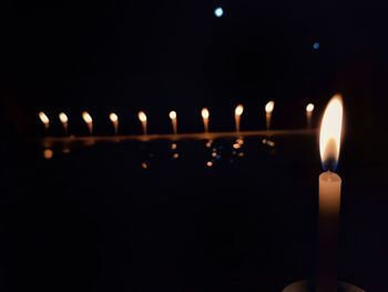 Close-up of illuminated lights