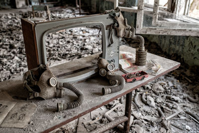 Close-up of old rusty metal