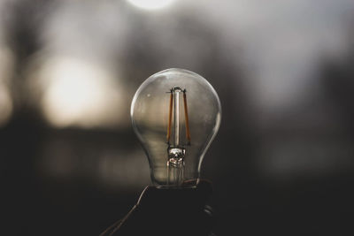 Close-up of light bulb