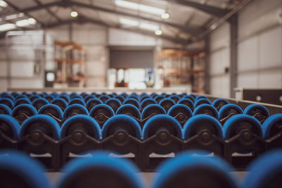 Close-up of equipment at factory