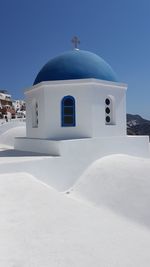 White building against blue sky