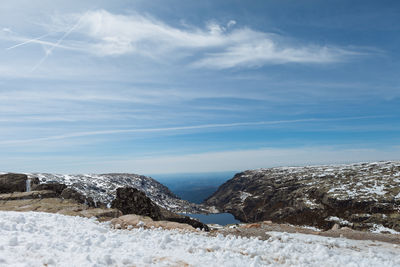 Scenic view of dramatic landscape against sky