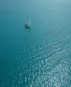 Boats sailing in sea