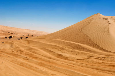 Scenic view of desert landscape against sky
