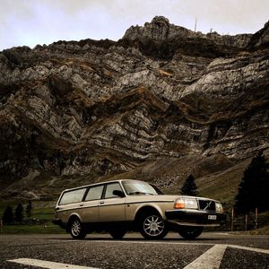 Car on mountain road