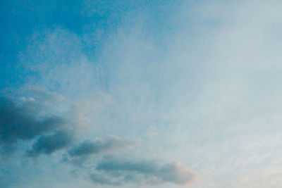 Low angle view of clouds in sky