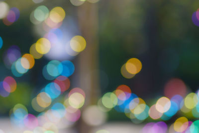 Defocused image of lights