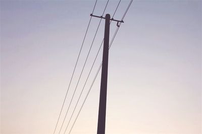 Low angle view of power lines