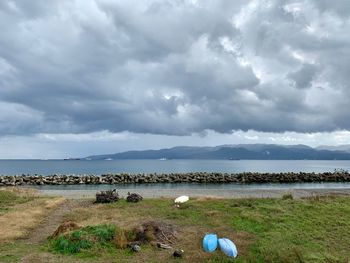 Scenic view of sea against sky