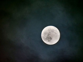 Low angle view of moon against sky