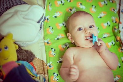 Portrait of cute baby girl