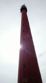 Low angle view of lighthouse against sky