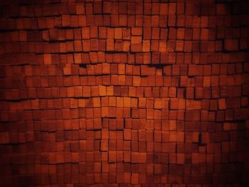 Full frame shot of illuminated brick wall