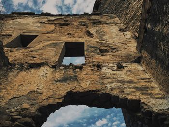 Low angle view of house against sky