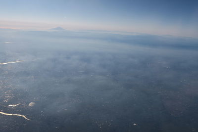 High angle view of sea against sky