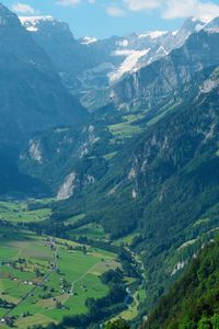 Aerial view of agricultural landscape