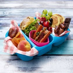 Close-up of fruits in plate on table