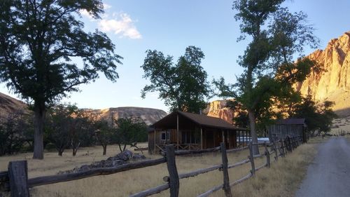 View of built structure with trees in background