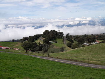 Scenic view of landscape against sky