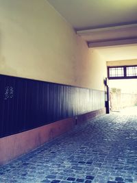Empty corridor of building
