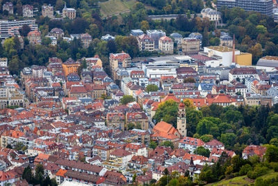 High angle view of townscape