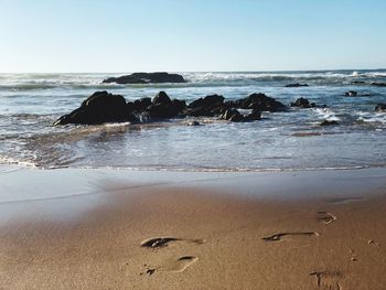 Scenic view of sea against sky