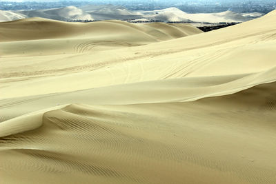 Scenic view of desert against sky