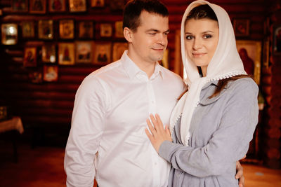 Portrait of a smiling young couple