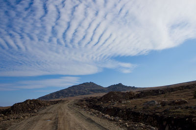 Country road along landscape