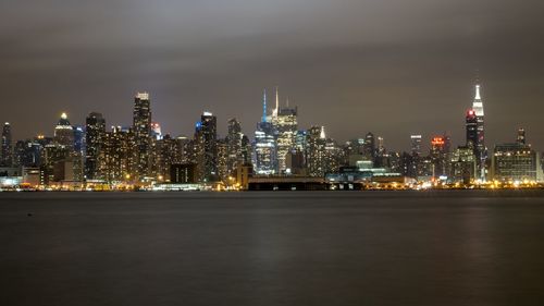 Illuminated city at night