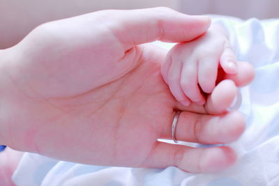 Extreme close up of baby feet