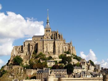 Mont saint-michel against blue sky