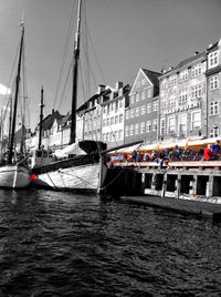 Boats in harbor