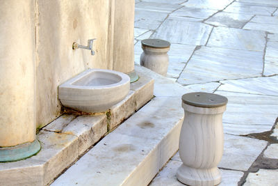 View of an outdoor washbasin