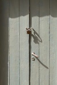 Close-up of wooden door