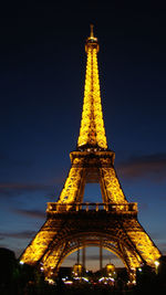 Low angle view of eiffel tower