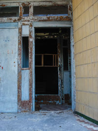 Entrance of abandoned building