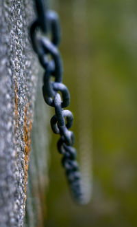 Close-up of metal chain