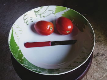 High angle view of meal served in plate