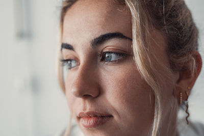 Close-up of young woman