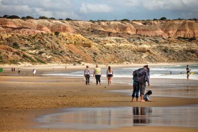 Tourists on mountain