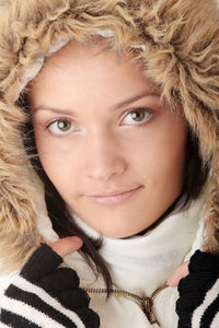 Close-up portrait of woman in hat