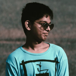 Young man wearing sunglasses