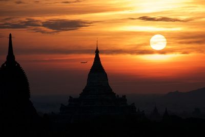 Borobudur temple against sky during sunset