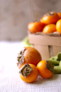 Close-up of fruits on table