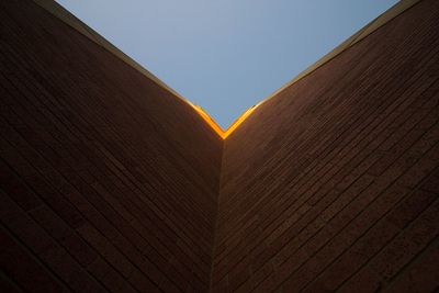 Low angle view of building against clear sky