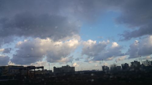 Panoramic view of cityscape against sky