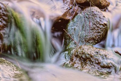 Close-up of waterfall