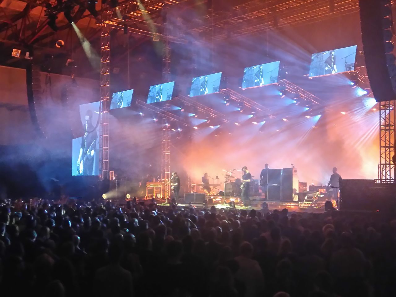 CROWD AT MUSIC CONCERT DURING NIGHT