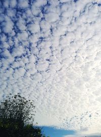 Low angle view of cloudy sky